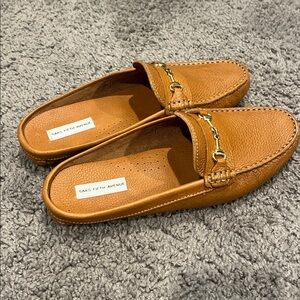 Saks Fifth Avenue Brown Slip-On Loafers